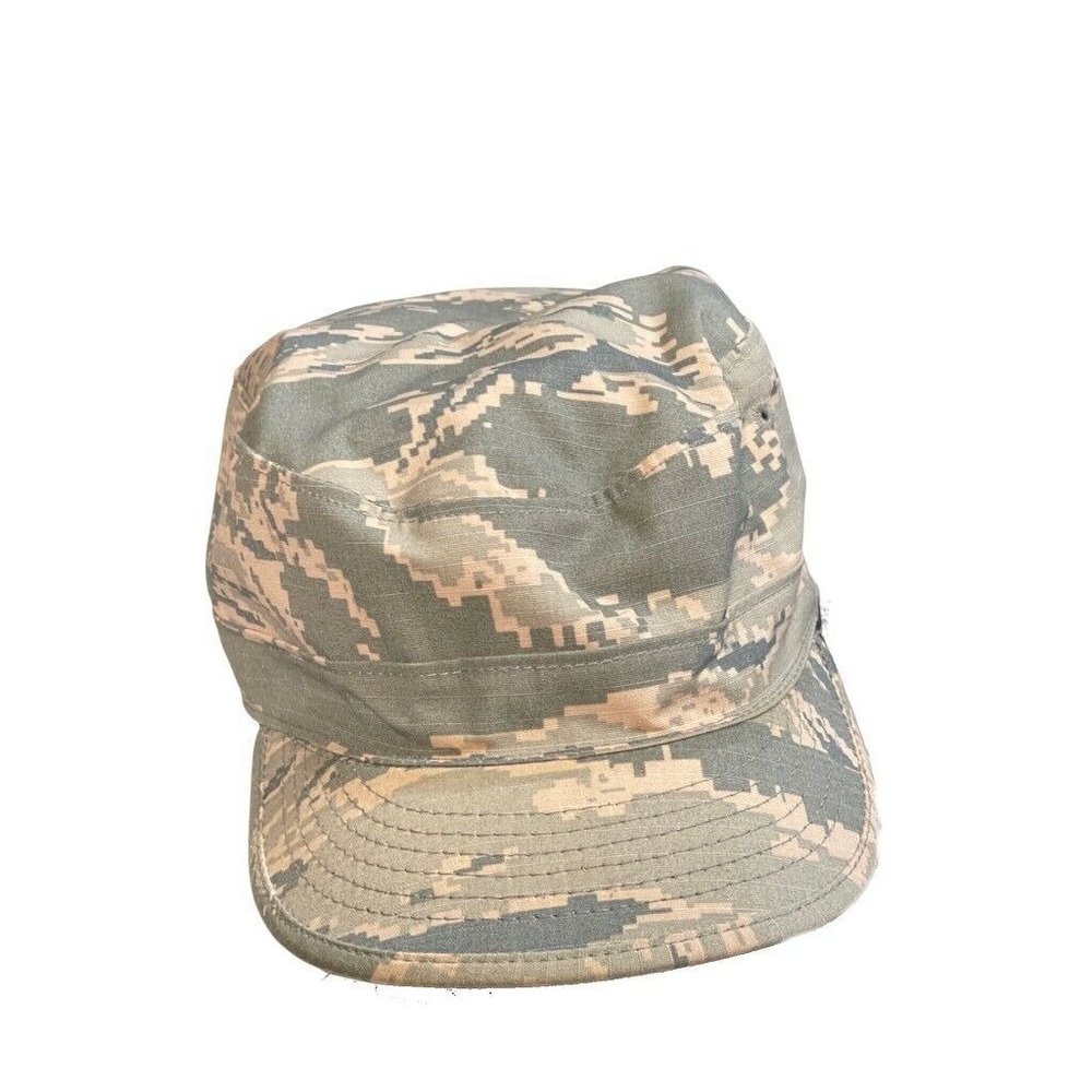 Ripstop Mens Utility Cap Hat Green Beige Camouflage Fitted One Size